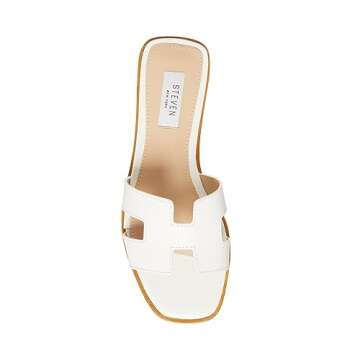 Steve Madden Hadyn Sandal in White Leather Size 10