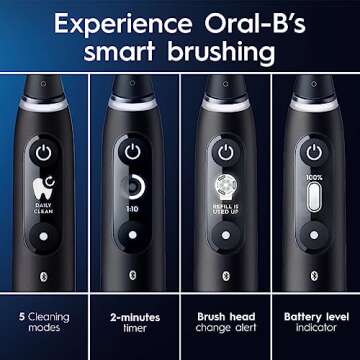 Oral-B iO Series 7 Electric Toothbrush with 2 Replacement Brush Heads, White Alabaster