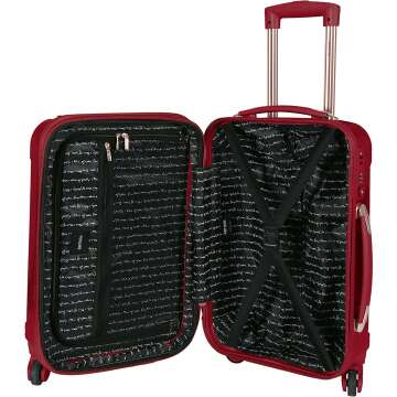 Kensie Carmine Red Carry-On Luggage