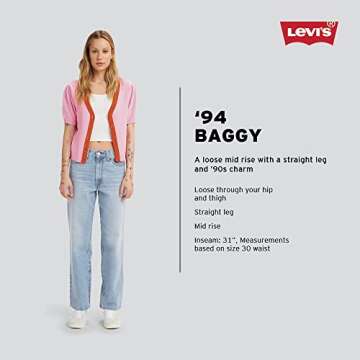 Levi's 94 Baggy Jeans for Women in Blue and Plus Sizes