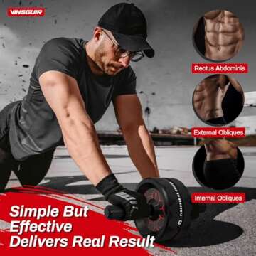 Vinsguir Ab Roller Wheel for Core Strength and Fitness