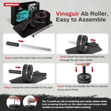 Vinsguir Ab Roller Wheel for Core Strength and Fitness