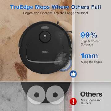 ECOVACS DEEBOT N30 Omni Robot Vacuum and Mop, 10000Pa Suction, TruEdge Adaptive Edge Mopping, ZeroTangle 2.0 Technology, Hot Air-Drying, Self-Emptying, Auto-Lift Mopping, Obstacle Avoidance