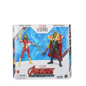 Marvel Legends Series Skrull Queen and Super-Skrull, Avengers 60th Anniversary Collectible 6 Inch Action Figures, 9 Accessories