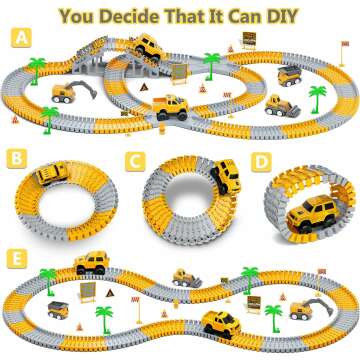 253 PCS Kids Construction Race Tracks Toy Set