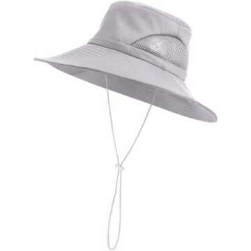 Hairbrella Stylish Waterproof Satin Lined Sun Hat, UV Protection, Wide Brim Beach Hat, Adjustable Fit and Breathable Design