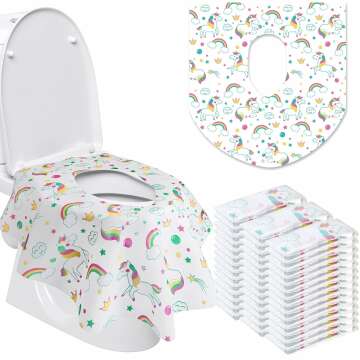 0 Unicorn Potty Seat Covers - Travel-Ready & Waterproof 🌟