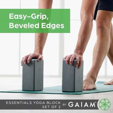 Gaiam Essentials Yoga Block (Set Of 2) – Supportive, Soft Non-Slip Foam Surface For Yoga, Pilates, Meditation