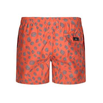 Blue coast yachting Men's Swim Trunks Quick Dry Swim Shorts Printed Bathing Suits with Mesh Lining and Pockets