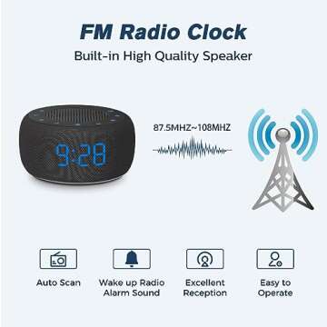 BUFFBEE Bluetooth Alarm Clock with FM Radio