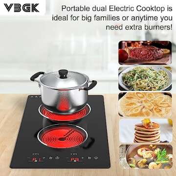 VBGK 12 Inch Electric Cooktop with 2 Burners