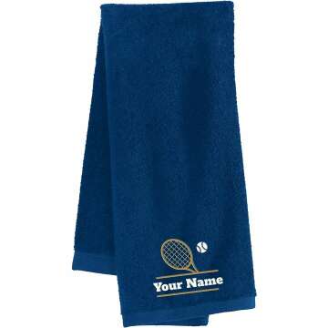 Personalized Tennis Towel with Name & Clip