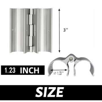 2 Pack Aluminum Snap-On Hinge for PVC Doors Vents or Gates,perfect for door hinges for PVC built items (1.23 Inch/31mm)