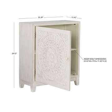 Powell Furniture Grace, Antique White Cabinet,