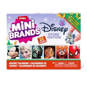 Disney Advent Calendar 2024 by ZURU Mini Brands Limited Edition Advent Calendar, 24 Days of Suprises, Mini Figures, Fun Christmas Toys for Kids, Best Gift for Girls and Boys Ages 3+