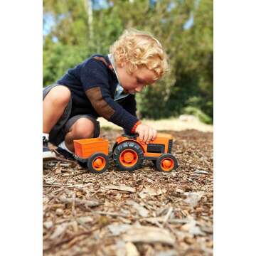 Green Toys Orange Tractor Vehicle - Eco-Friendly Fun