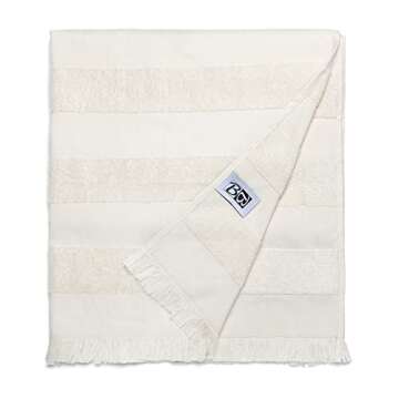 Black & White Brands Set of 4 Turkish Beach/Pool Towels. 100% Organic Turkish Cotton, Stylish and Portable XL Design.