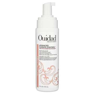 Ouidad Advanced Climate Control Volumizing Foam - 7 fl oz, Lightweight Hair Styling Foam, Anti-Frizz Nano Technology, Adds Volume, Fights Frizz & Defines Curls, Crunch-free Hold, For All Curl Types