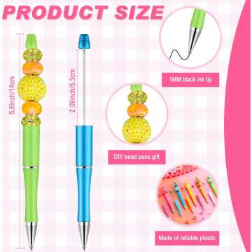 Beadable Pen Set - 50 Pcs Crafting Fun