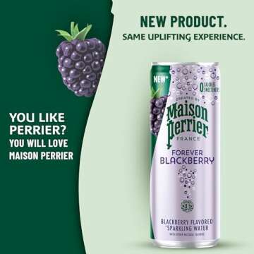 Maison Perrier Blackberry Sparkling Water - 24 Cans