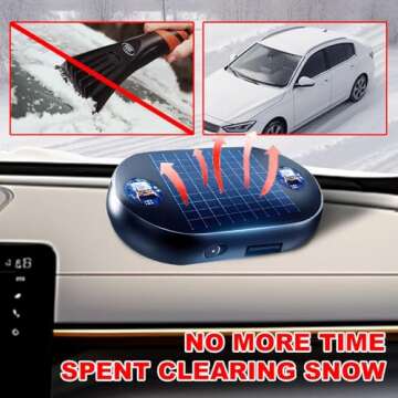 4pcs AntiFreeze Electromagnetic Car Snow Removal Device, Solar Electromagnetic Car Snow Removal Device, Portable Car Defroster, Fast and Efficient Vehicle Microwave Deicing Instrument for Ice Scraping