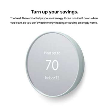 Google Nest Smart Thermostat for Home, Programmable WIFI Thermostat - Fog (Renewed)