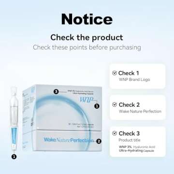 WNP Ultra-Hydrating Serum 3% Hyaluronic Acid Skin Repair|Pre-makeup SkinCare|Anti-Aging serum for face Single-Use Vials Skincare|Hyaluronic Acid Tubes for Sensitive skin|4D Hyaluronic Acid(1.2 ml)*30