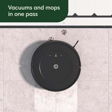 iRobot Roomba Robot Vacuum and Mop Combo (Y0140) - Vacuums and mops, Easy to use, Power-Lifting Suction, Multi-Surface Cleaning, Smart Navigation Cleans in Neat Rows, Self-Charging, Works with Alexa