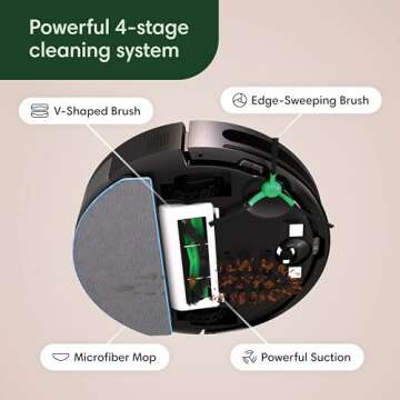 iRobot Roomba Robot Vacuum and Mop Combo (Y0140) - Vacuums and mops, Easy to use, Power-Lifting Suction, Multi-Surface Cleaning, Smart Navigation Cleans in Neat Rows, Self-Charging, Works with Alexa