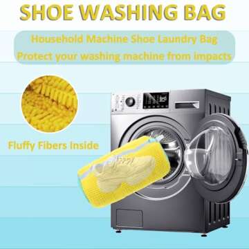 2Pcs Laundry Shoe Bag Set - All Shoe Types Washing Bags (Yellow)