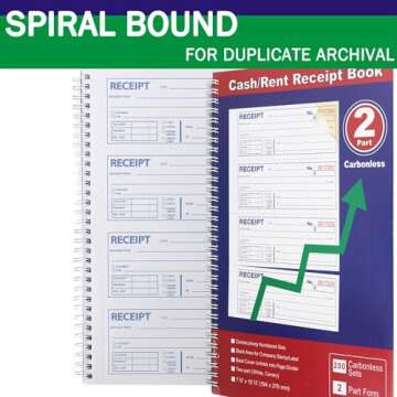 Money and Rent Receipt Book - Carbonless Copies