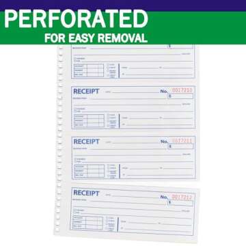 Money and Rent Receipt Book - Carbonless Copies