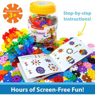 500 Piece Brain Flakes Building Set for Kids STEM Toy