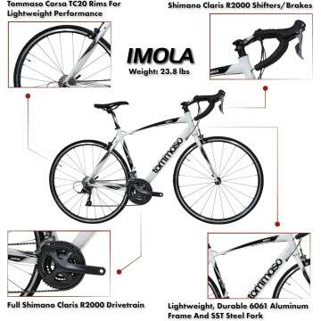 Tommaso Imola Road Bike: 24 Speed Shimano Claris