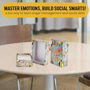 Thought-Spot MAD SMARTZ 2: an Interpersonal Skills Card Game for Anger & Emotion Management, Social Skills; Top Educational Learning Resource for Kids & Adults; Fun for School and Therapy; CBT