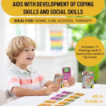 Thought-Spot MAD SMARTZ 2: an Interpersonal Skills Card Game for Anger & Emotion Management, Social Skills; Top Educational Learning Resource for Kids & Adults; Fun for School and Therapy; CBT