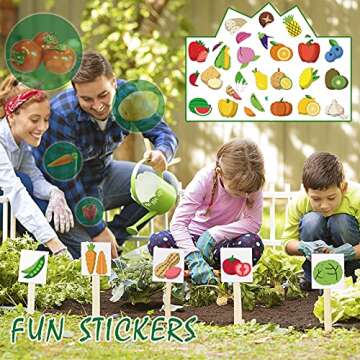 Qtioucp 16Pcs Kids Gardening Tools Outdoor Toys Set Backyard Play with Wheelbarrow, Apron, Watering Can and More Educational STEM Learning Pretend Toys Outdoor Indoor for Toddlers Kids Boys Girls