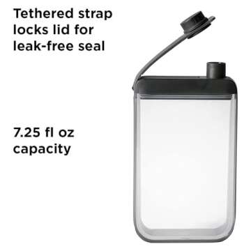 Houdini Leak-Free Discreet Flask, Black 7.25 ounces