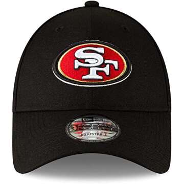 New Era NFL The League 9FORTY Adjustable Hat Cap One Size Fits All (San Francisco 49ers Black)