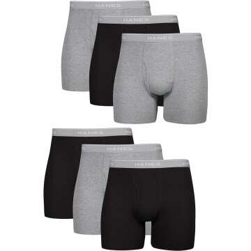 Hanes Men's Boxer Briefs - Soft Cotton Multipack