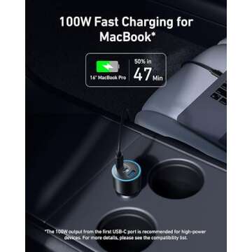 Anker iPhone 16 USB-C Car Charger, 167.5W Max 3-Port Ultra-Compact Type-C Fast iPhone Car Charger, for MacBook Pro/Air, iPhone 15/14 / 13 Series, Samsung S24 / S23, iPad Pro, AirPods, and More