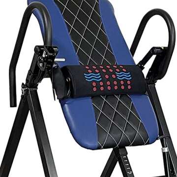 Health Gear HGI 4.4BX - Advanced Heat & Vibration Massage Inversion Table with Patented Ankle Safety & Security System - Blue/Black (HGI 4.4-BX)