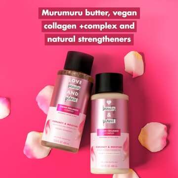 Love Beauty and Planet Shampoo & Conditioner Murumuru Butter & Rose 2 Count for Color-Treated Hair Shampoo and Conditioner Silicone Free, Paraben Free and Vegan 13.5 oz