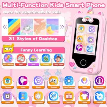 Kids Smartphone Toy for Girls - 2.8" Touchscreen & Games