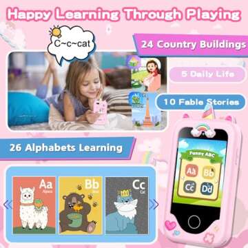 Kids Smartphone Toy for Girls - 2.8" Touchscreen & Games