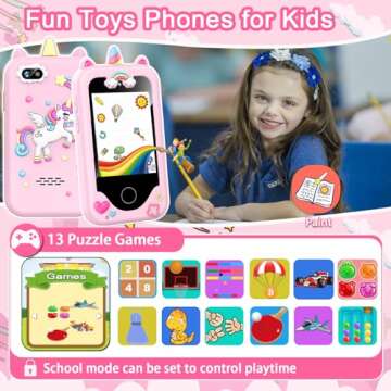 Kids Smartphone Toy for Girls - 2.8" Touchscreen & Games