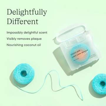 Cocofloss Woven Dental Floss, Dentist-Designed Oral Care, Waxed, Vegan, Kid-Friendly, with Coconut Oil, 4-Pack of Mint, Coconut, Orange, Strawberry (33 yard Each)