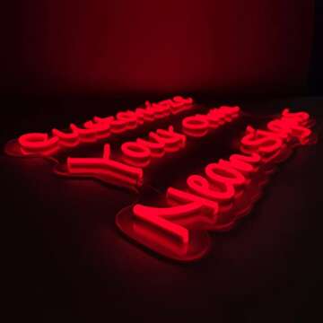 Jadetoad Customizable Led Neon Signs for Home Office Wall Decor Bar Restaurant Theater, Personalize Your Space with Captivating Neon Glow and Perfect for Advertising and Captivating Customers (10“)