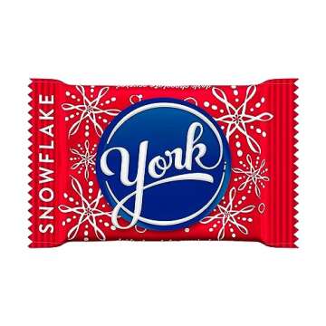 YORK Dark Chocolate Peppermint Patties Snowflakes, Christmas Candy Bag, 9.6 oz