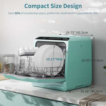 Portable Countertop Dishwasher - 5 Programs & 5L Tank